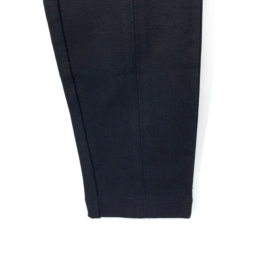 J. Crew Pixie Ponte Skinny Pant Womens Size 2 Zipper Details Black Snap Front